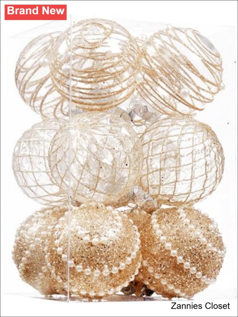 🎄 12CT Shatterproof Plastic Christmas Ball Ornaments 70mm Hanging Decor